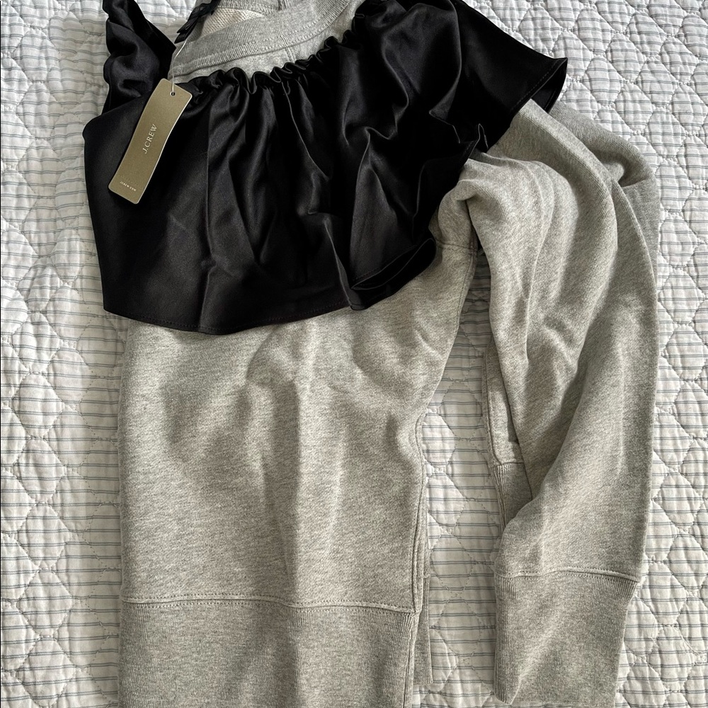 J Crew Ruffle Sweatshirt